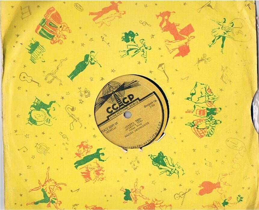 Record: Pakhta Ter. Kurmandim. Uzbek Songs. 78  Record: GOCT 5289-56 18742(a)
 Image