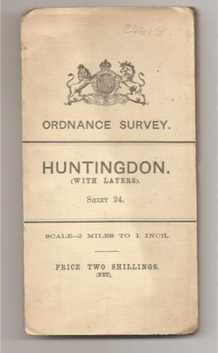 Ordnance Survey Huntingdon (with layers). Sheet 24.: scale - 2 miles to 1 inch
 Image