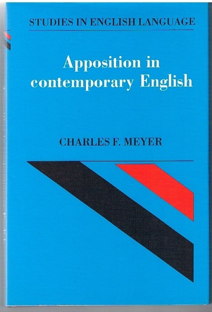Apposition in Contemporary English.
Studies in English Language. Image