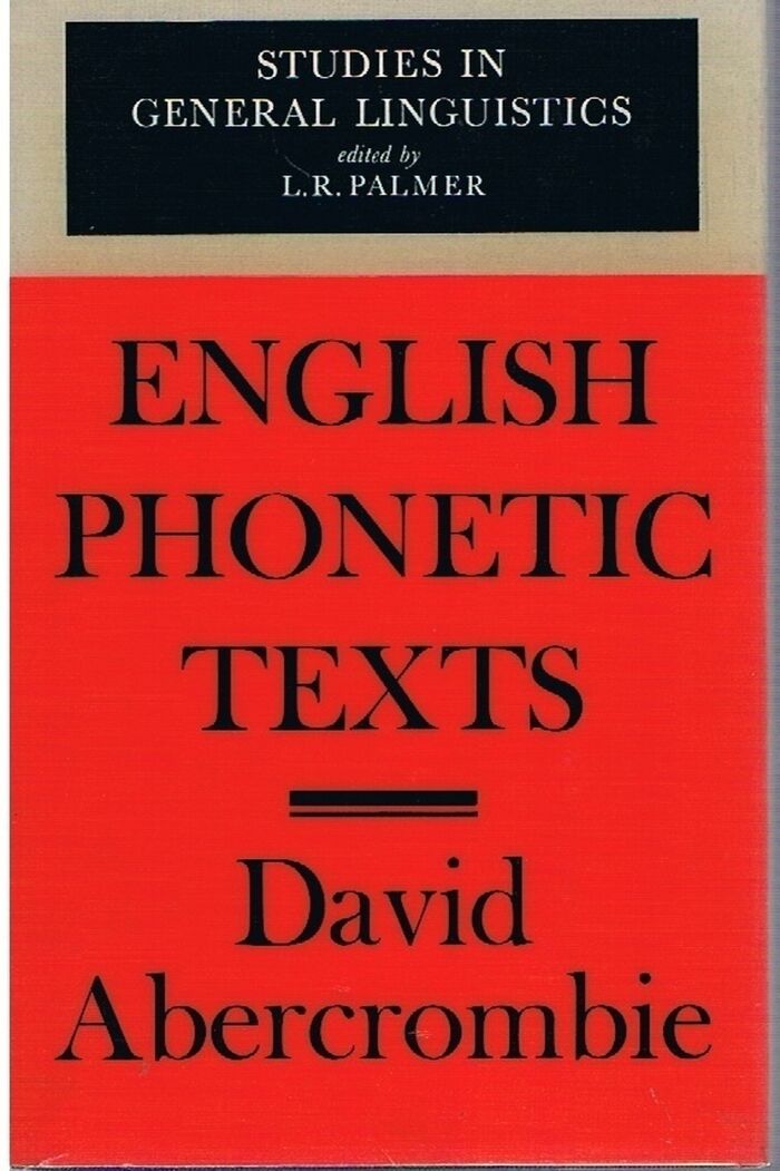 English Phonetic Texts.
Studies in General Linguistics edited by L. R. Palmer. Image