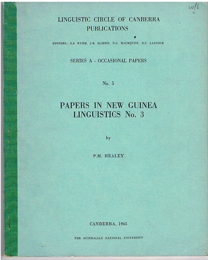 On the Telefol language.  Papers in New Guinea Linguistics.  No 3.
Linguistic Circle of Canberra Publications. Pacific Linguistics Eds. S A Wurm et al. Series A - Occasional Papers No 5. Image