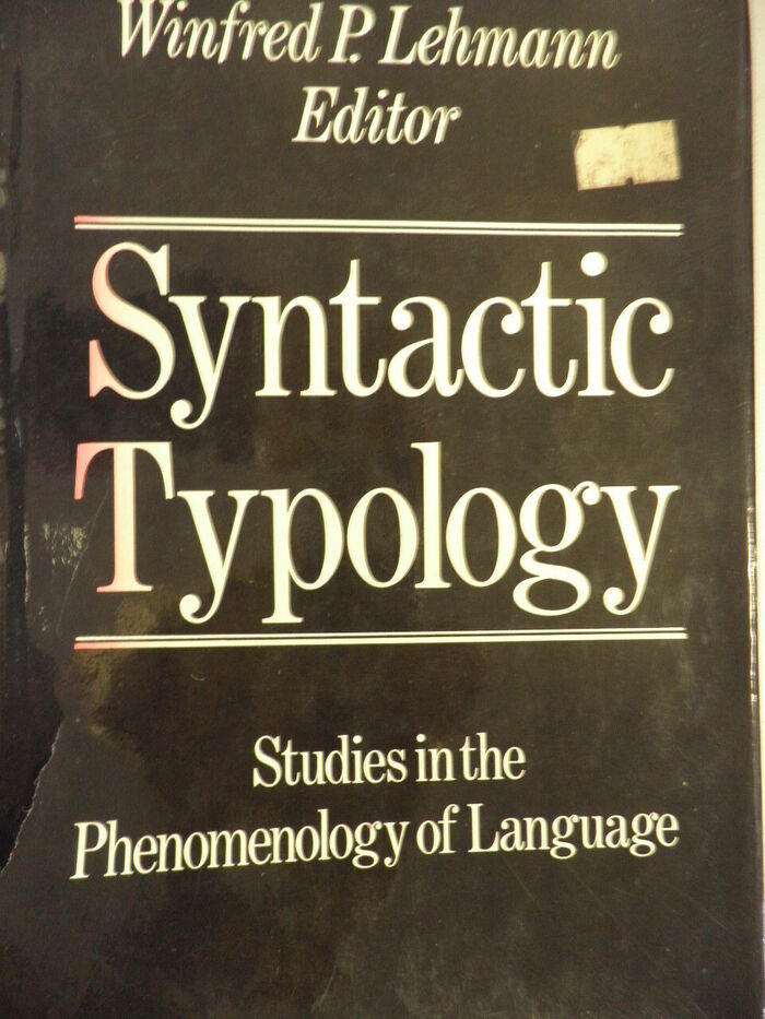 Syntactic Typology.
Studies in the Phenomenology of Language. Image