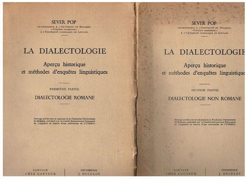 La Dialectologie. Aperçu historique et méthods d'enquêtes Linguistiques.
Première Partie: Dialectologie Romane. Seconde partie: Dialectologie Non Romaine.  On Dialectology in Romance and Non-Romance languages. [Text in French]. Image