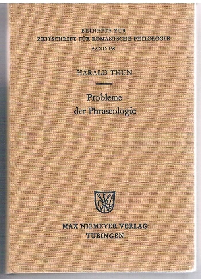 Probleme der Phraseologie.
Untersuchungen zur wiederholten Rede mit Beispielen aus dem Französischen, Italienischen, Spanischen und Rumänischen. Beihefte zur Zeitschrift für romanische Philologie. Band 168. Image