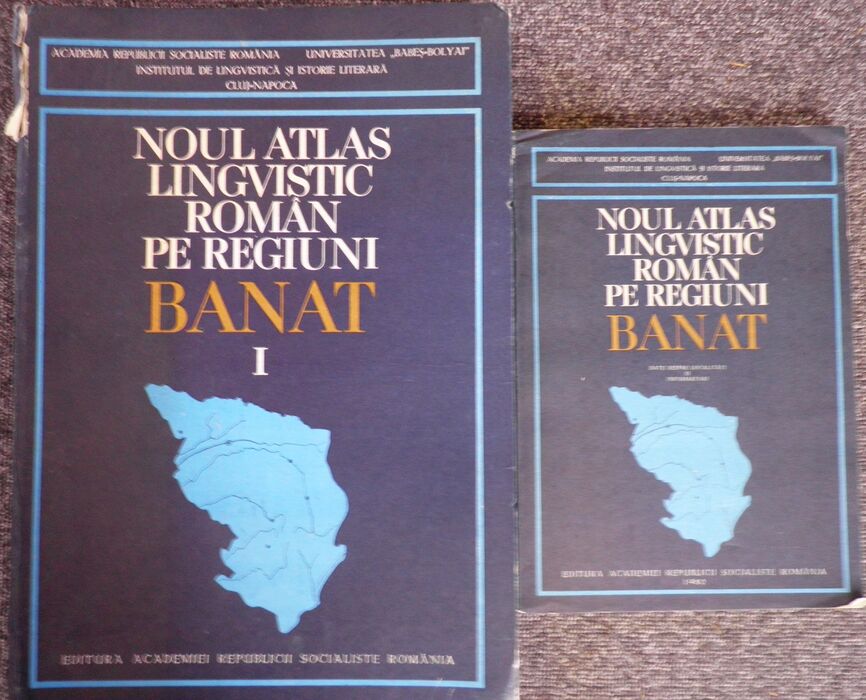 Noul Atlas Lingvistic Român. Pe Regiuni. Banat. I.  Plus Date Despre Localitati si Informatori.
(Linguistic Atlas of Romania by Region: Banat vol I plus dialect text volume). Institutul de Lingvistica si Istoriie Literara Cluj-Napoca. Image
