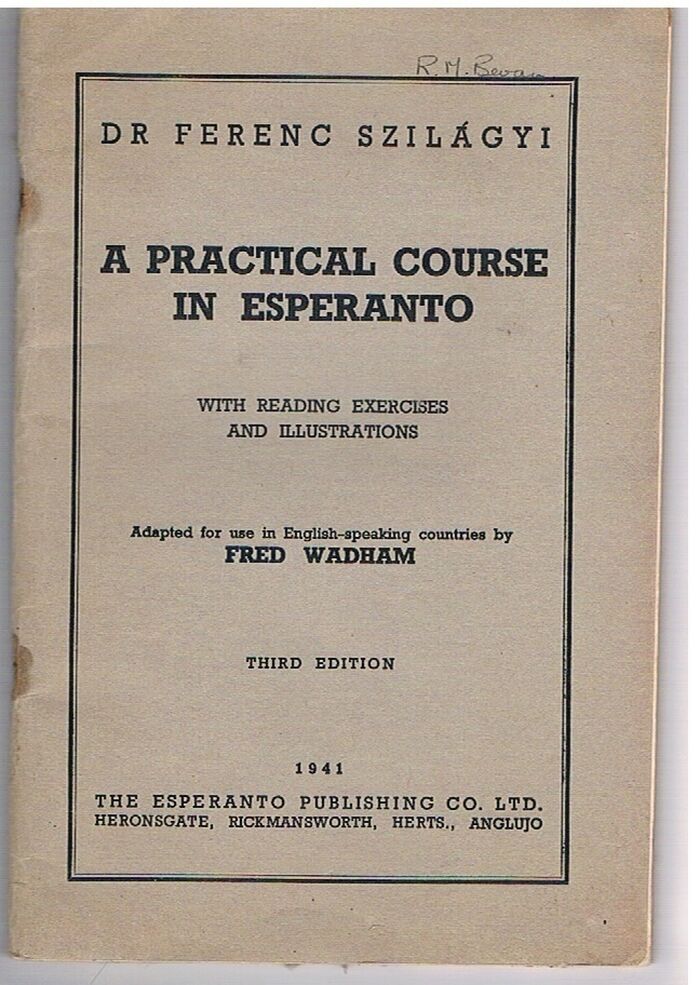 A Practical Course in Esperanto
Third edition. Image