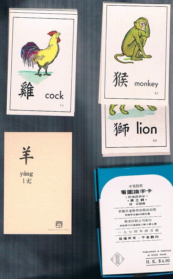 Picture Dictionary (Chinese & English):
1, 2, 3. Boxed illustrated flash cards. Image