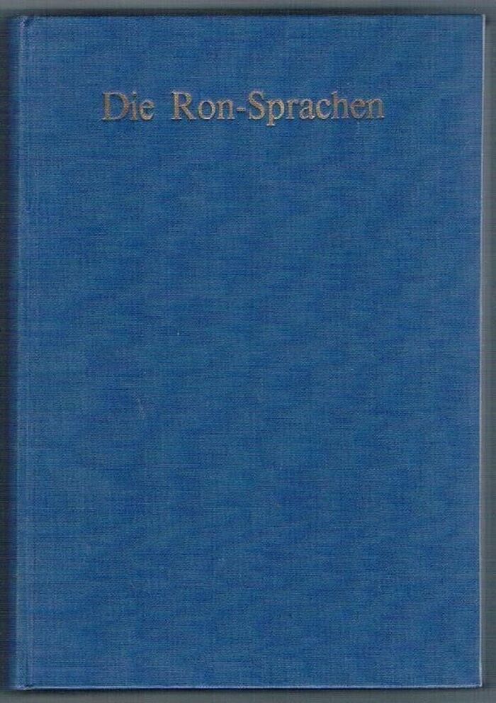 Die Ron-Sprachen:
Tschadohamitische Studien in Nordnigerien. Eine morphologische Studie. Afrikanische Forschungen, herausgegeben von Johannes Lukas, Band III. (On the Afro-Asiatic language cluster known as Ron.  Text in German). Image
