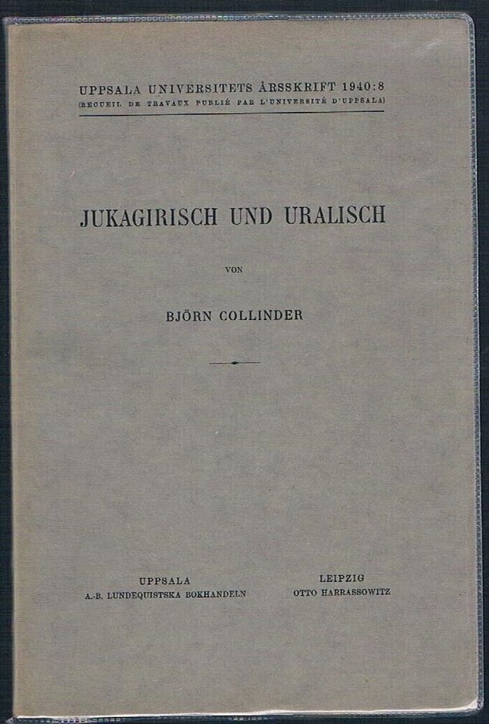 Jukagirisch und Uralisch:
Uppsala Universitets Ärsskrift, 8. Image