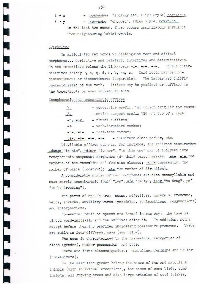 The Ket (Yenisei Ostyak) Language:
 Image