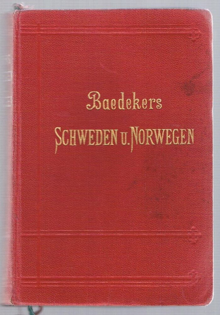 Schweden, Norwegen [with] Dänisch-Norwegische und Schwedische Sprachlehre zum Reisegebrauch.
nebst den Reiserouten durch Dänemark und Ausflügen nach Island und Spitzbergen. Handbuch für Reisende. Mit 44 Karten, 26 plänen.  Mehreren kleinen Panoramen und Grundrissen.  Elfte Auflage. Image