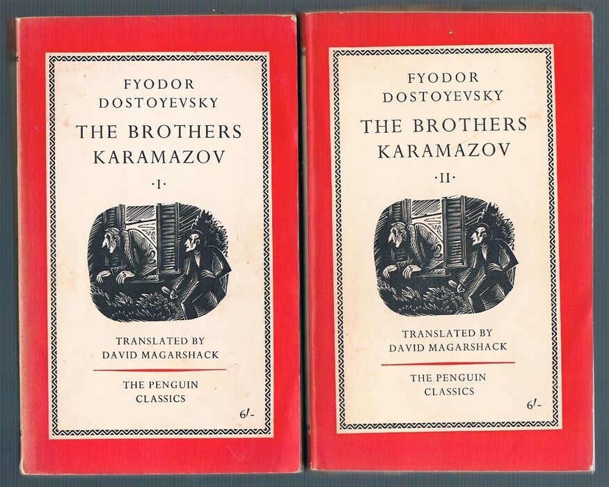 The Brothers Karamazov. I & II. (2 volumes):
L78, L79. Translated with an Introduction by David Magarshack. The Penguin Classics edited by E. V. Rieu. Image