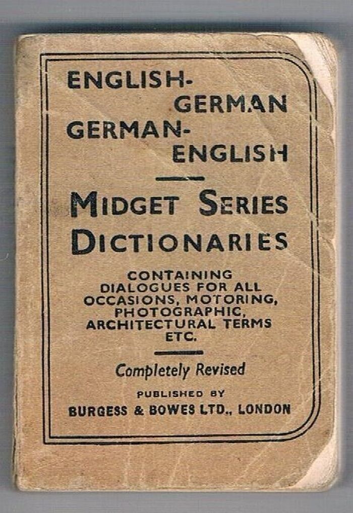 English-German, German-English. Midget Series.
With Dialogues for All Occasions, Motoring, Photographic, Architectural Terms  etc.. Completely Revised. Image
