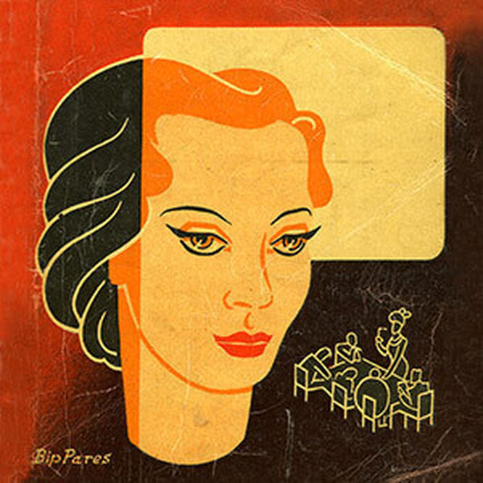 Deco Lady greeting card Image