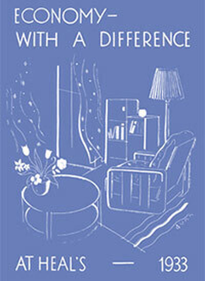 Modern - Heal's in Blue greeting card Image