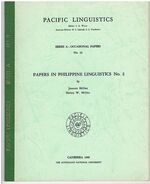 [Mamanwa] Papers in Philippine Linguistics No 2
Pacific Linguistics. Eds. S A Wurm et al.  Series A - No 19.