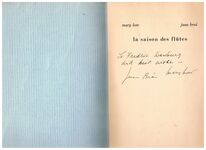La saison des flûtes [Signed presentation copy].
(Association Copy Fredric Warburg George Orwell POUM). Additional Image