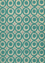 Modern - Swiss circles in teal greeting card