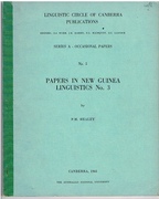 On the Telefol language.  Papers in New Guinea Linguistics.  No 3.
Linguistic Circle of Canberra Publications. Pacific Linguistics Eds. S A Wurm et al. Series A - Occasional Papers No 5.