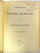 Kurzgefasste syrische Grammatik
Mit einer Schrifttafel von Julius Euting.