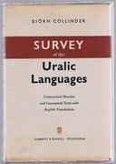 Survey of the Uralic Languages:
Grammatical Sketches and Commented Texts with English Translations. Compiled by Björn Collinder in collaboration with other scholars.