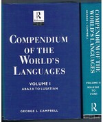 Compendium of the World's Languages 2 vols:
Volume I Abaza to Lusatian. Volume II  Masai to Zuni.